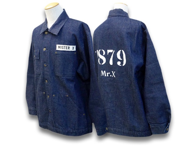 (50% OFF)��2����MISTER X/�ߥ��������å�����2022AW��Prisoner Blues Jacket/�ץꥺ�ʡ��֥롼�����㥱�åȡ�(22AW-MRX-07)(UNCHANGING LOVE/��������󥸥󥰥��/POP EYES/�ݥåץ�����/���ᥫ��/�ۥåȥ��å�/�ϡ��졼/WOLF PACK/����եѥå�)