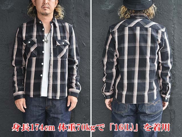 週末特価　今季定価33000円　ジェラード　ネルシャツ　サイズL ジェラード Union workers Shirts Shirt Short Length 18(XXL) へ