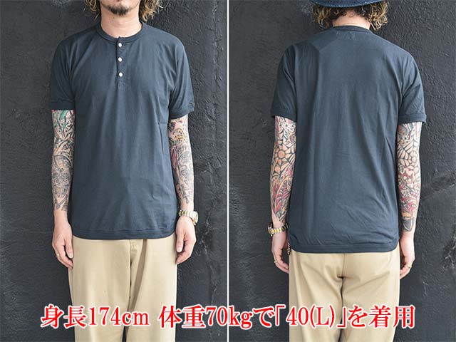 ��2����FULLCOUNT/�ե륫����ȡۡ�Flat Seam Heavy Weight Henley Tee/�ե�åȥ�����إӡ��������ȥإ�꡼Tee��(5222H)