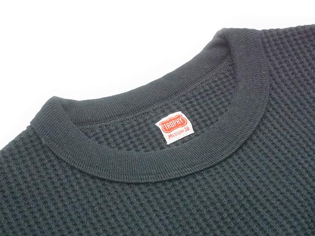 ��3����TROPHY CLOTHING/�ȥ��ե������������󥰡ۡ�Heavy Waffle Mil Crew Neck L/S Tee/�إӡ���åե�ߥ륯�롼�ͥå����󥰥��꡼��Tee��(TE-21)