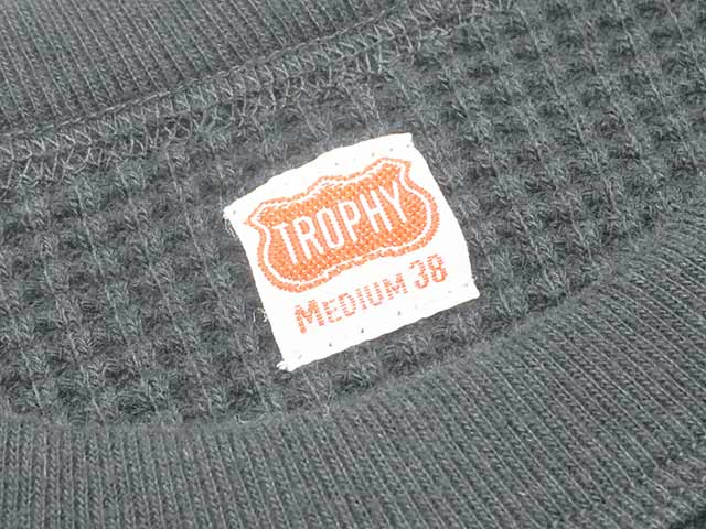 ��3����TROPHY CLOTHING/�ȥ��ե������������󥰡ۡ�Heavy Waffle Mil Crew Neck L/S Tee/�إӡ���åե�ߥ륯�롼�ͥå����󥰥��꡼��Tee��(TE-21)