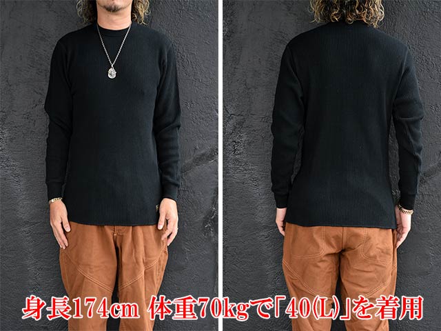 ��3����TROPHY CLOTHING/�ȥ��ե������������󥰡ۡ�Heavy Waffle Mil Crew Neck L/S Tee/�إӡ���åե�ߥ륯�롼�ͥå����󥰥��꡼��Tee��(TE-21)