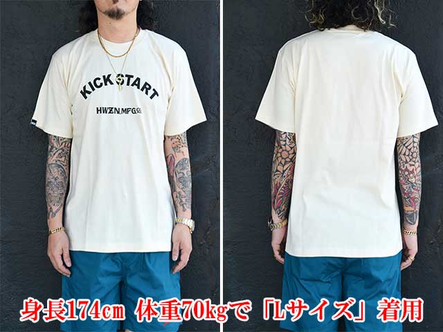 ��3����HWZN BROSS/�ϥ�����֥�����2025SS��KICK START S/S Tee/���å��������ȥ��硼�ȥ��꡼��Tee��