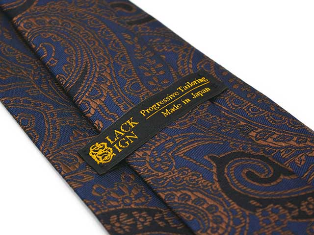 ��3����BLACK SIGN/�֥�å�������ۡ�Paisley Figures Neck Tie/�ڥ����꡼�ե����奢�ͥå�������(BSSA-12608)