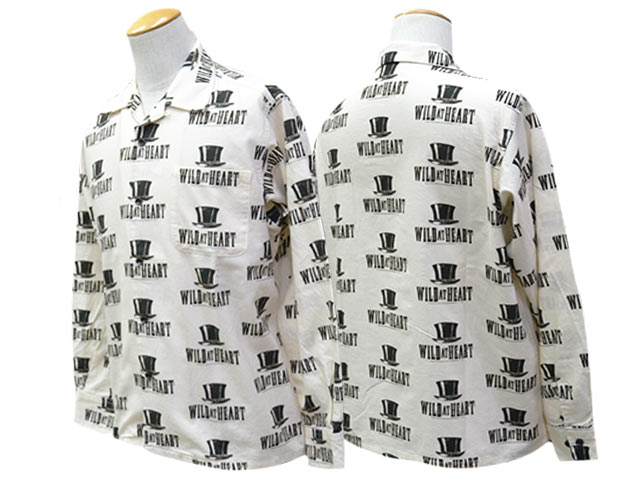 ��2����WILD AT HEART/�磻��ɥ��åȥϡ��ȡ�2026SS��Cotton Open Collar L/S Shirts��SILK HAT��/���åȥ󥪡��ץ󥫥顼���󥰥��꡼�֥���ġɥ��륯�ϥåȡɡ�(8261001)