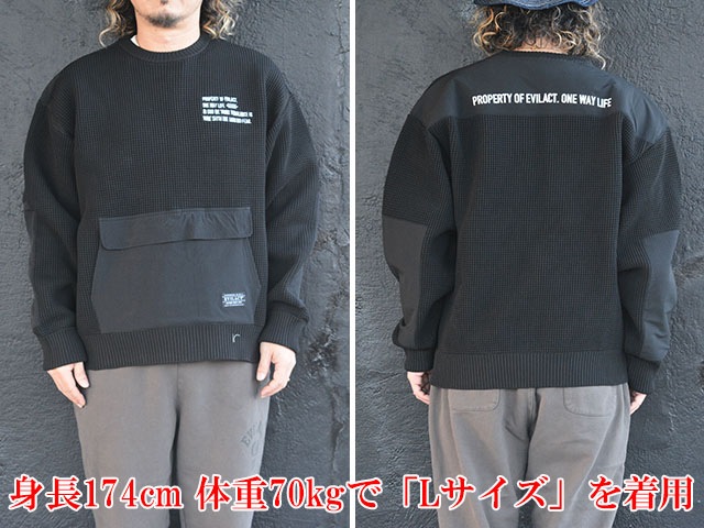 全2色【EVILACT/イーブルアクト】2024AW「Mil-P Sweater/ミルP