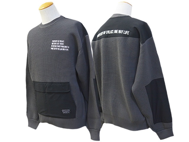 全2色【EVILACT/イーブルアクト】2024AW「Mil-P Sweater/ミルPセーター