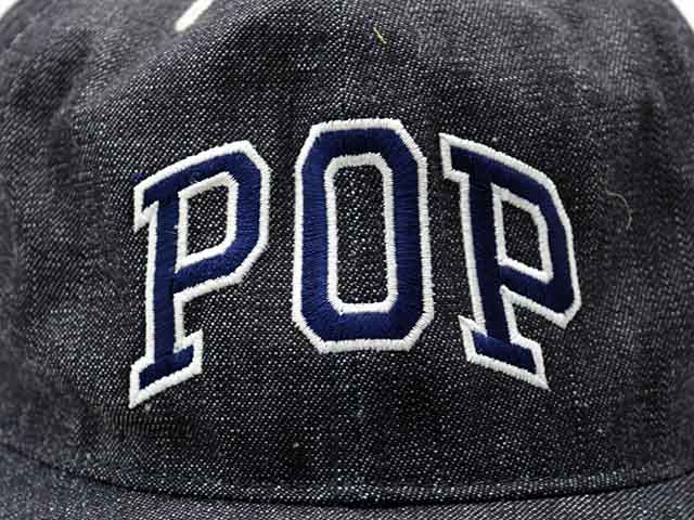 ��FULLCOUNT/�ե륫����ȡۡߡ�POP TRADING COMPANY/�ݥåץȥ졼�ǥ��󥰥���ѥˡ��ۡ�6 Panel Denim Baseball Cap/6�ѥͥ�ǥ˥�١����ܡ��륭��åס�(PTC-003)