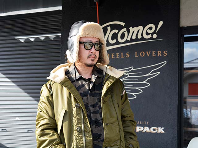 ��2����OLD CROW/������ɥ�������2025AW��Thirteen Crows Mouton Flight Cap/�����ƥ����󥯥������ࡼ�ȥ�ե饤�ȥ���åס�(OC53G01)