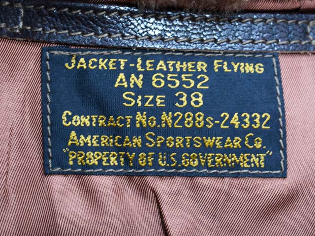 ��BUZZ RICKSON'S/�Х��ꥯ���󥺡ۡ�Type AN6552��AMERICAN SPORTSWEAR CO.�ɡ�(BR80661)