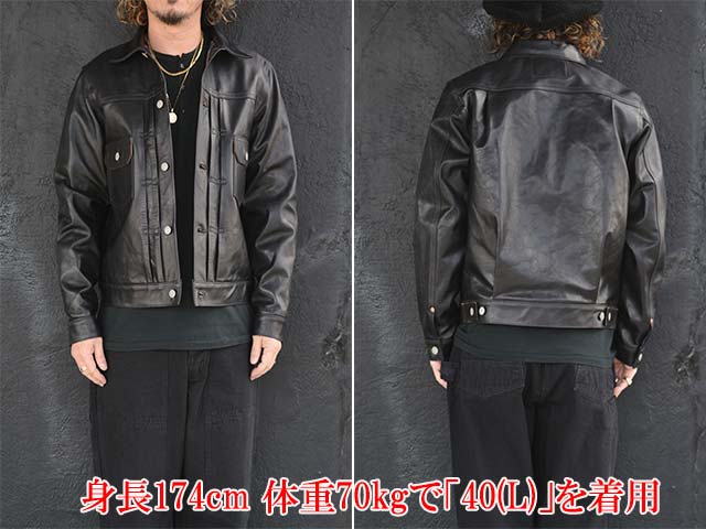 ��SUGAR CANE/���奬���������2025AW��BLACK HORSEHIDE LEATHER JACKET 1953 MODEL/�֥�å��ۡ����ϥ��ɥ쥶�����㥱�å�1953��ǥ��(SC80681)