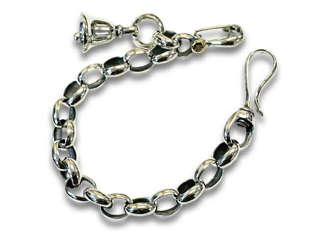 ��SHAFT SILVER WORKS/����եȥ���С�������ۡ�Large Smooth Links with Large Bell Wallet Chain/�顼�����ࡼ����󥯥��������顼���٥륦����åȥ��������(SWC-Short-L)