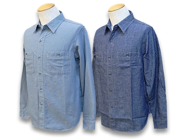 フルカウント　シャンブレーシャツ（ブルー） 全2色【FULLCOUNT/フルカウント】「Basic Chambray Shirts/ベーシック