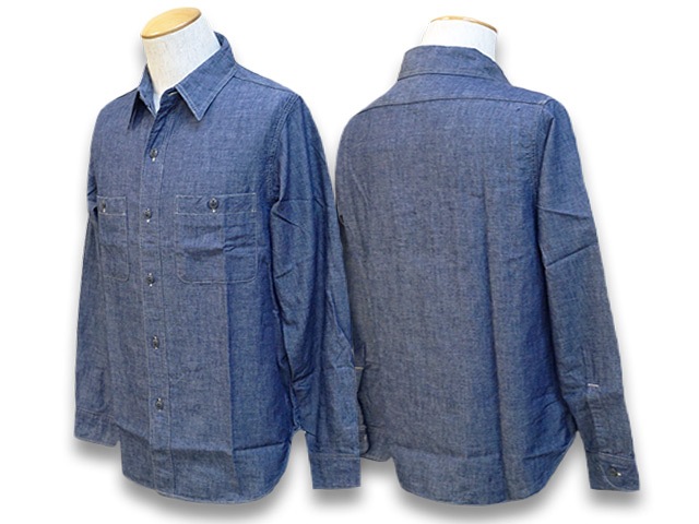 ��2����FULLCOUNT/�ե륫����ȡۡ�Basic Chambray Shirts/�١����å������֥졼����ġ�(4810)