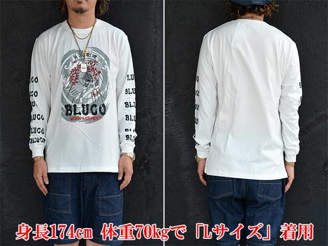 (30% OFF)��4����BLUCO/�֥륳��2025SS��Heavy Dry Cotton Print L/S Tee��ͷ���/�إӡ��ɥ饤���åȥ�ץ��ȥ��󥰥��꡼��Tee��YUTAKA�ɡ�(155-12-001)
