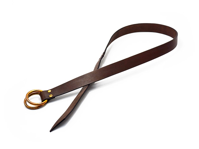 【45R】リングベルト　ブラウン　size M 定価19,800円 全2色【vasco/ヴァスコ】「Leather Ring Belt/レザーリングベルト」(VS