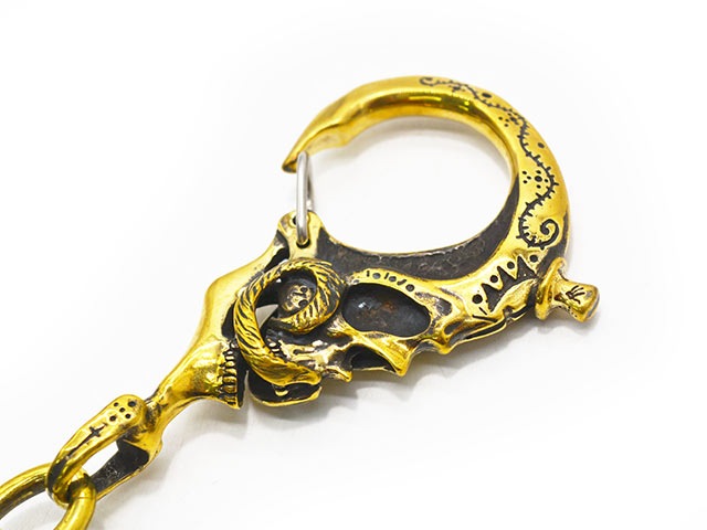 ��galcia/���륷���ۡ�Mexican Skull Brass Wallet Chain/�ᥭ�����󥹥���֥饹������åȥ��������(25WCB-MSM001BB)