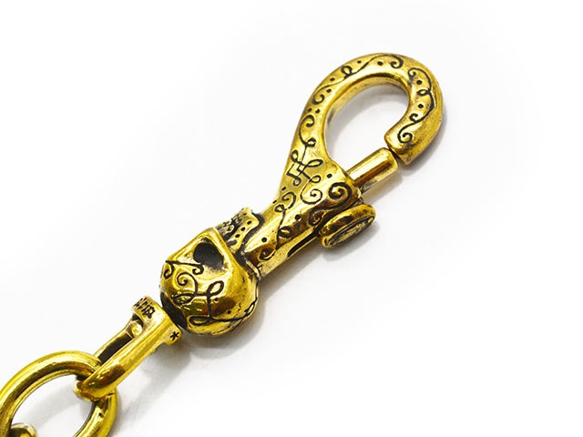 ��galcia/���륷���ۡ�Mexican Skull Brass Wallet Chain/�ᥭ�����󥹥���֥饹������åȥ��������(25WCB-MSM001BB)