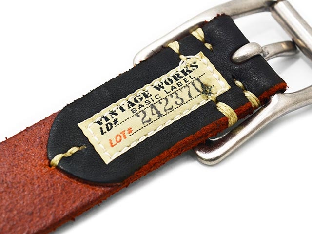 Vintage Works ベルト　ヴィンテージワークス　DH5679 茶芯 Vintage Works ヴィンテージワークス Leather belt 7Hole レザーベルト