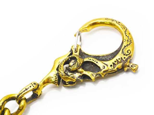 ��galcia/���륷���ۡ�Mexican Skull&Playing Hand Brass Wallet Chain/�ᥭ�����󥹥���&�ץ쥤�󥰥ϥ�ɥ֥饹������åȥ��������(25WCB-MSP001BB)