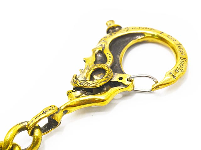 ��galcia/���륷���ۡ�Mexican Skull&Playing Hand Brass Wallet Chain/�ᥭ�����󥹥���&�ץ쥤�󥰥ϥ�ɥ֥饹������åȥ��������(25WCB-MSP001BB)