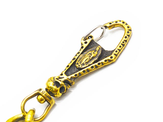 ��galcia/���륷���ۡ�Mexican Skull&Playing Hand Brass Wallet Chain/�ᥭ�����󥹥���&�ץ쥤�󥰥ϥ�ɥ֥饹������åȥ��������(25WCB-MSP001BB)
