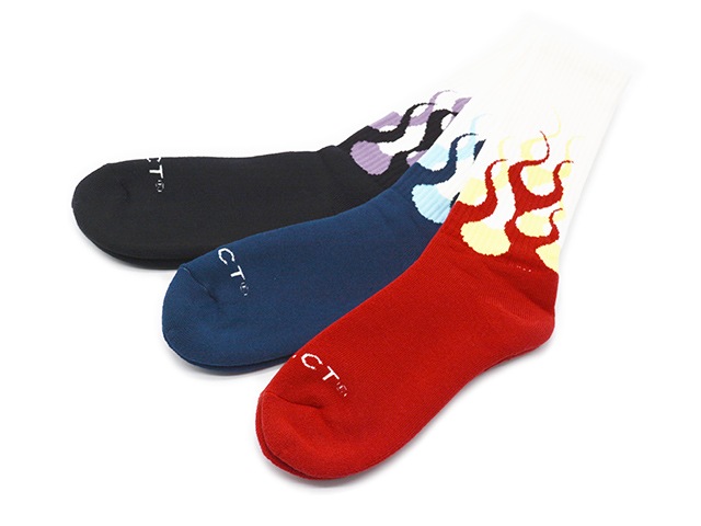 ��3����EVILACT/�����֥륢���ȡ�2024AW��Flames Long Socks/�ե쥤�ॹ���󥰥��å�����(EA24-ACT2-A02)