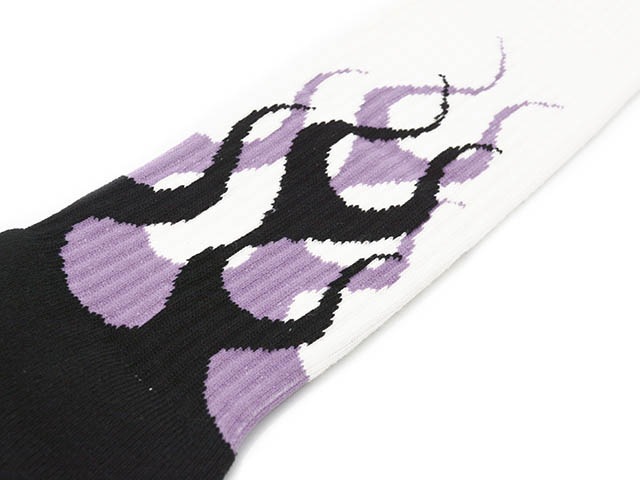 ��3����EVILACT/�����֥륢���ȡ�2024AW��Flames Long Socks/�ե쥤�ॹ���󥰥��å�����(EA24-ACT2-A02)