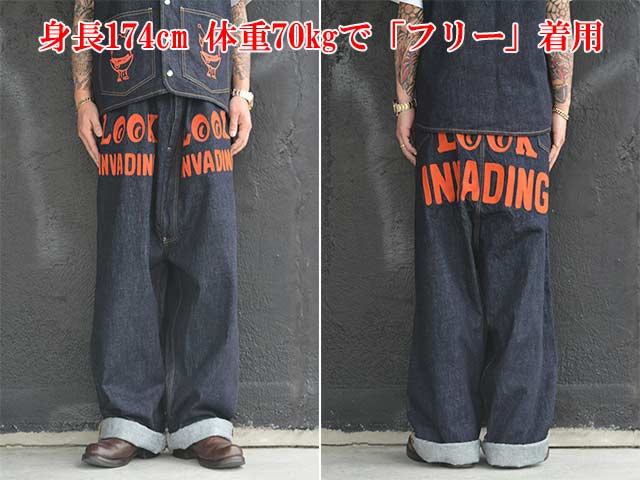 ��WEIRDO/���������ɡ�2025AW��LOOK INVADING - DENIM PIERROT PANTS "48in"/��å�����٥��ǥ���-�ǥ˥�ԥ����ѥ��"48������ɡ�(WRD5306)