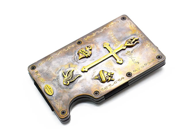 ��galcia/���륷���ۡ�Cross&Swallow Brass Money Clip&Card Case/������&��������֥饹�ޥ͡�����å�&�����ɥ�������(25MCB002)