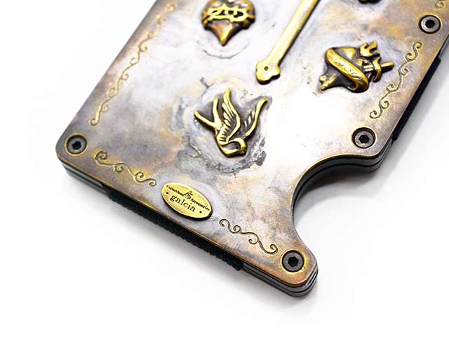 ��galcia/���륷���ۡ�Cross&Swallow Brass Money Clip&Card Case/������&��������֥饹�ޥ͡�����å�&�����ɥ�������(25MCB002)