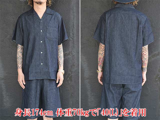 ��FULLCOUNT/�ե륫����ȡ�2026SS��Denim Open Collar S/S Shirt/�ǥ˥४���ץ󥫥顼���硼�ȥ��꡼�֥���ġ�(4100-2)