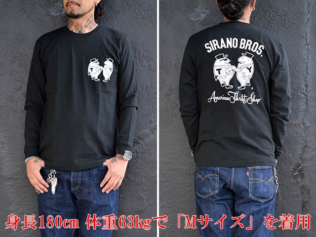 全2色【SIRANO BROS/シラノブロス】2023AW「7.2oz L/S Tee”Mr.T＆Mr.Y