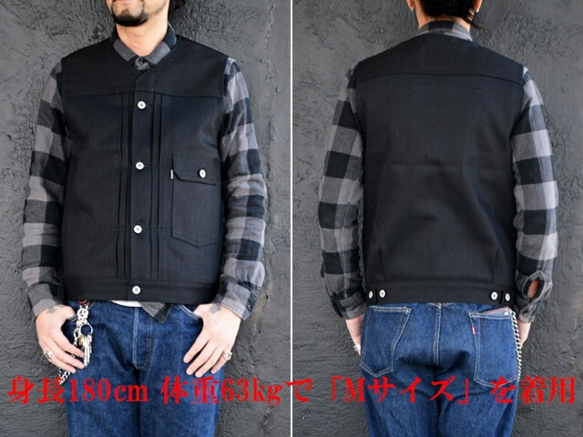 ��2����RED TAiL/��åɥƥ���ۡ�Cross Denim Vest��4th No Collar��/�������ǥ˥�٥��ȡɥե������Ρ����顼�ɡ�