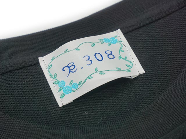 ��3����BLUE ROSE.308/�֥롼������.308�ۡ�High Quality Crew Neck Tee��Cursive Logo��/�ϥ�������ƥ������롼�ͥå�Tee�ɥ������֥����ɡ�