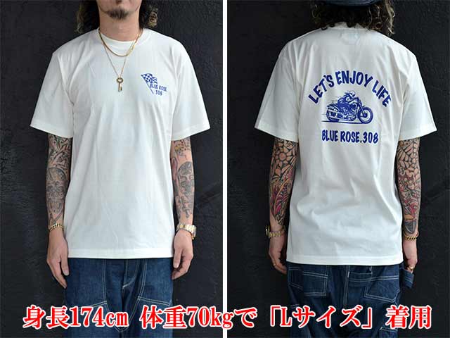 3BLUE ROSE.308/֥롼.308ۡHigh Quality Crew Neck TeeENJOY LIFE/ϥƥ롼ͥåTeeɥ󥸥祤饤աɡ