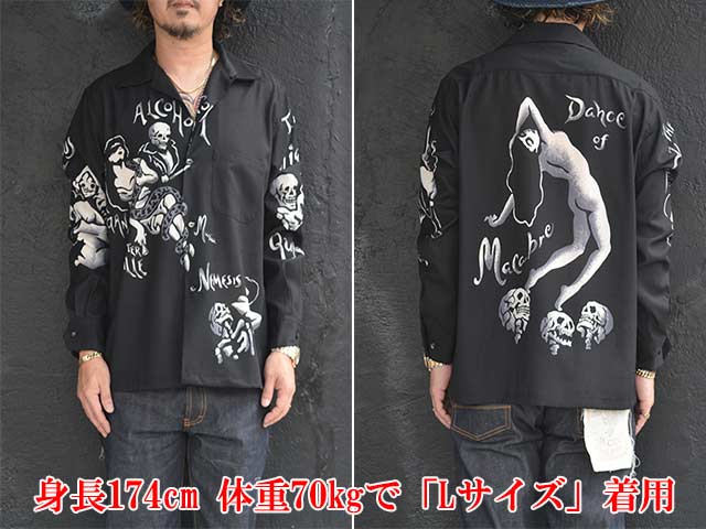 (30% OFF)��GANGSTERVILLE/����󥰥������ӥ��2025AW��TOTENTANZ L/S Shirts/�ȡ��ƥ󥿥󥺥��󥰥��꡼�֥���ġ�(GSV5305)