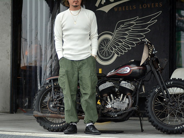 ��2����FREE WHEELERS/�ե꡼�ۥ����顼����2025FW��Crew Necked Thermal L/S Shirt/���롼�ͥå��åɥ����ޥ���󥰥��꡼�֥���ġ�(2535006)