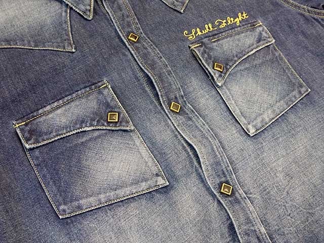 SKULL FLIGHT/スカルフライト】2022SS「Riders Denim Western Shirts