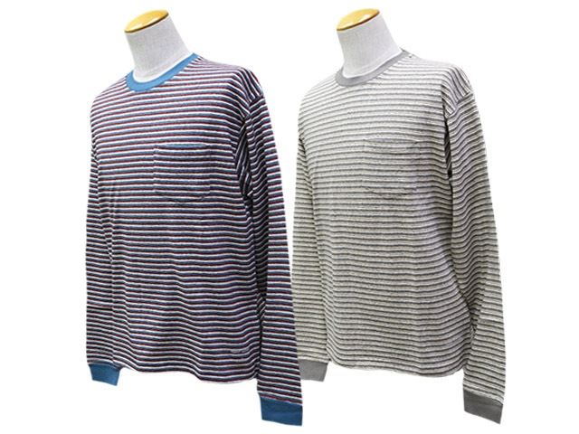 ��2����TROPHY CLOTHING/�ȥ��ե������������󥰡�2026SS��Multi Border L/S Tee/�ޥ���ܡ��������󥰥��꡼��Tee��(TR26SS-201)