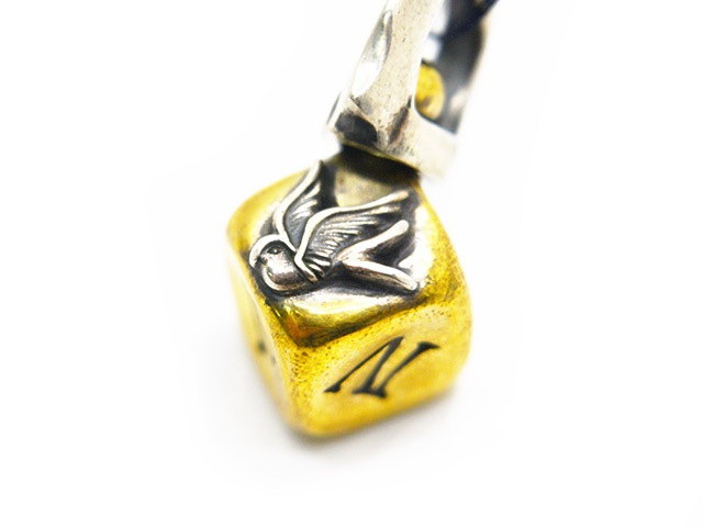 ��galcia/���륷���ۡ�Brass&Silver925 Dice Pendant��Swallow Right��/�֥饹&����С�925�������ڥ����ȡɥ������ �饤�ȡɡ�(20NT-DC101NSB-SW-R)