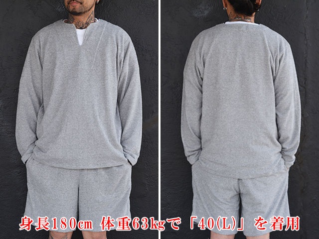 ��CWORKS by FINE CREEK&CO/��������� �Х� �ե����󥯥꡼������ɥ�����2024SS��Pile L/S Tee��Rem��/�ѥ�����󥰥��꡼��Tee�ɥ��ɡ�(CWSW005)