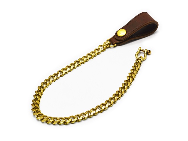 ��2����INCEPTION/���󥻥ץ����ۡ�Horse Butt Leather Brass Chain��BRASS��/�ۡ����Хåȥ쥶���֥饹��������ɥ֥饹�ɡ�(IPC-08)