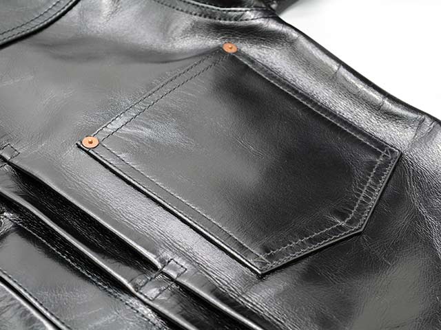 ��BUZZ RICKSON'S/�Х��ꥯ���󥺡ۡ�BLACK LEATHER BLOUSE/�֥�å��쥶���֥饦����(BR80665)