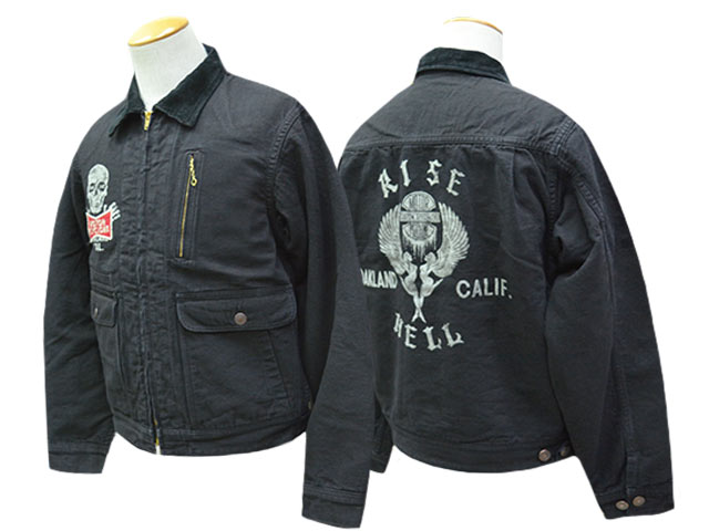 ��FREE WHEELERS/�ե꡼�ۥ����顼����2025FW��GARAGE WORKER JACKET��RISING FROM HELL��/���졼����������㥱�åȡɥ饤���󥰥ե���إ�ɡ�(2531019)