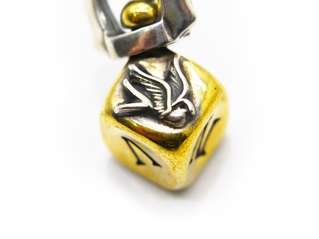 ��galcia/���륷���ۡ�Brass&Silver925 Dice Pendant��Swallow Left��/�֥饹&����С�925�������ڥ����ȡɥ������ ��եȡɡ�(20NT-DC101NSB-SW-L)
