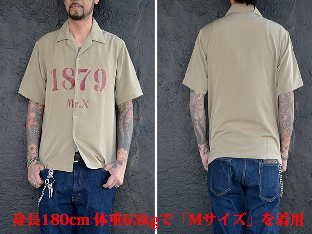 (50% OFF)��3����MISTER X/�ߥ��������å�����2022SS��S/S 1879 Open Collar Easy Shirts/���硼�ȥ��꡼��1879�����ץ󥫥顼������������ġ�(MRX-018)(UNCHANGING LOVE/��������󥸥󥰥��/POP EYES/�ݥåץ�����/���ᥫ��/�ۥåȥ��å�/�ϡ��졼)