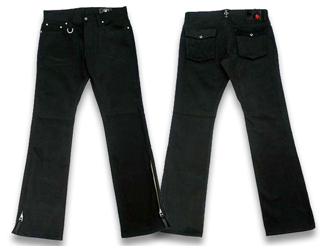 SKULL FLIGHT ブラックブーツカットデニム 31