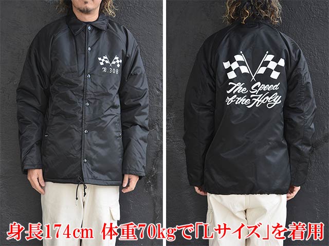 ��BLUE ROSE.308/�֥롼������.308�ۡ�Boa Lining Coach Jacket"Checker Flag"/�ܥ��饤�˥󥰥��������㥱�å�"�����å����ե�å�"��