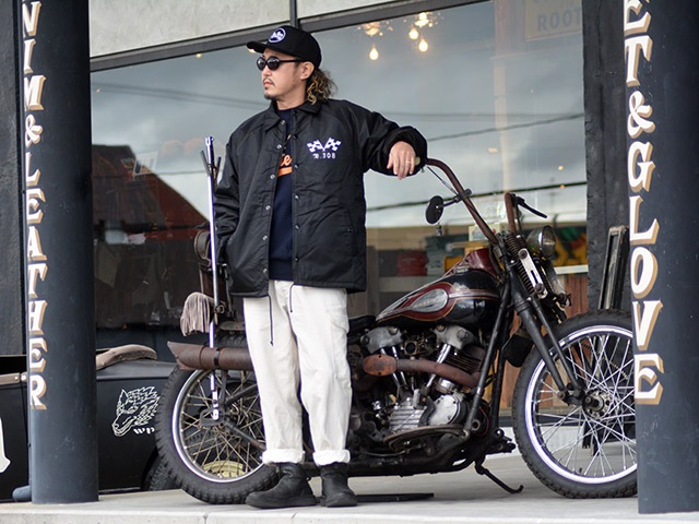 ��BLUE ROSE.308/�֥롼������.308�ۡ�Boa Lining Coach Jacket"Checker Flag"/�ܥ��饤�˥󥰥��������㥱�å�"�����å����ե�å�"��